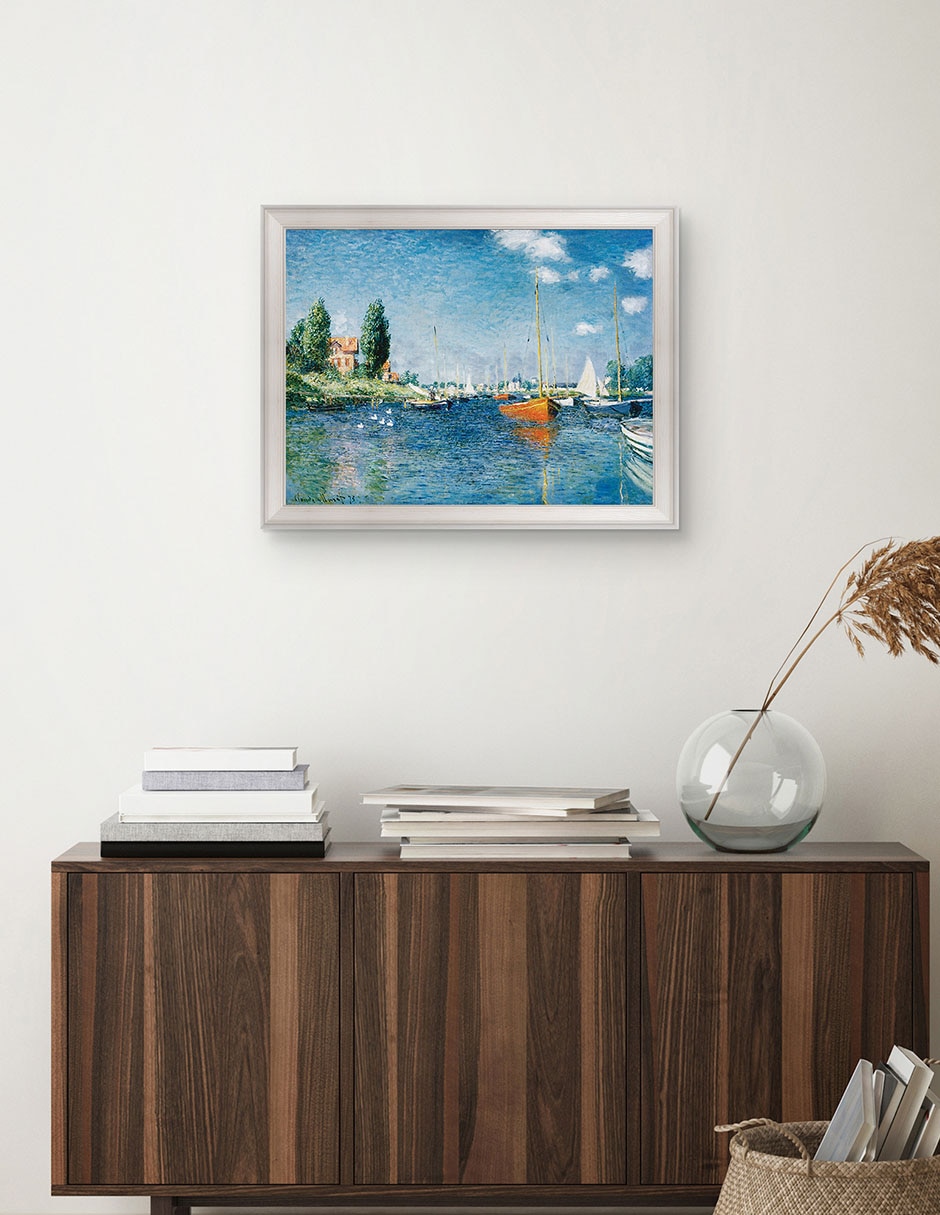 Cuadro decorativo Monet – Barcos rojos en Argenteuil de Portfolio Arts Group técnica mixta 3
