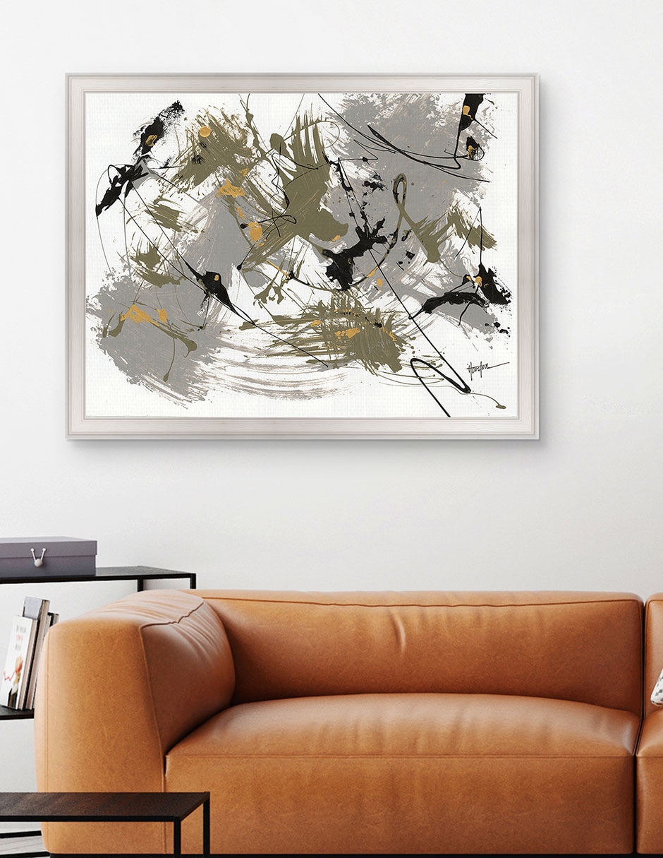 Cuadro decorativo Negro y dorado 1 de Dan Houston técnica mixta 4