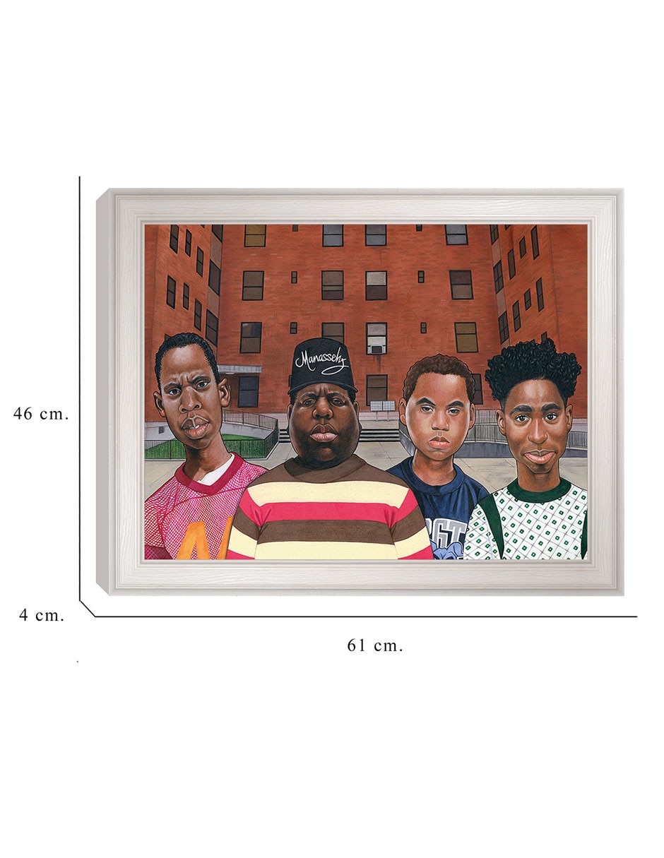 Cuadro decorativo Chicos del barrio – Hip hop de Manasseh Johnson técnica mixta 2