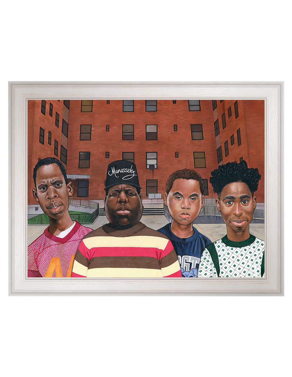 Cuadro decorativo Chicos del barrio – Hip hop de Manasseh Johnson técnica mixta