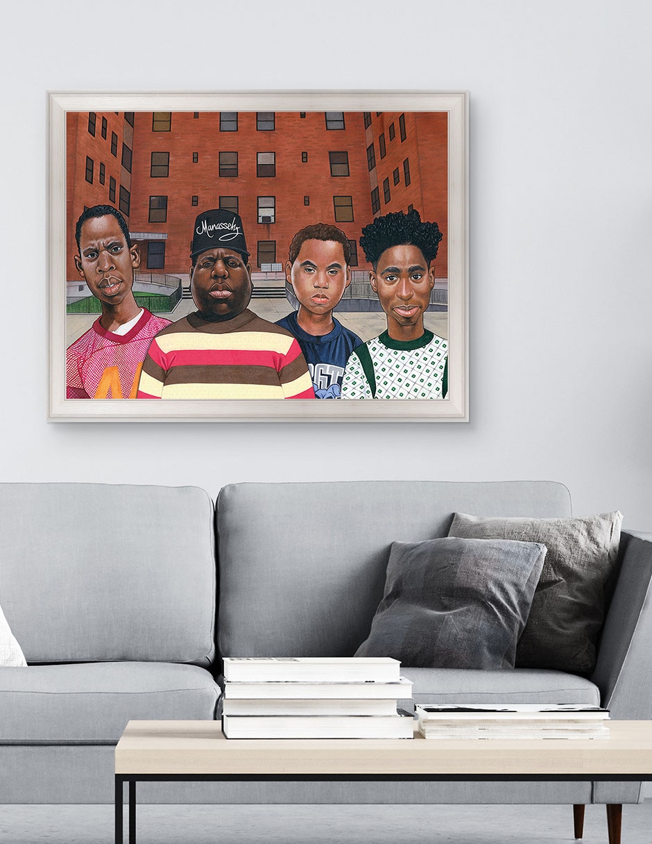 Cuadro decorativo Chicos del barrio – Hip hop de Manasseh Johnson técnica mixta 2