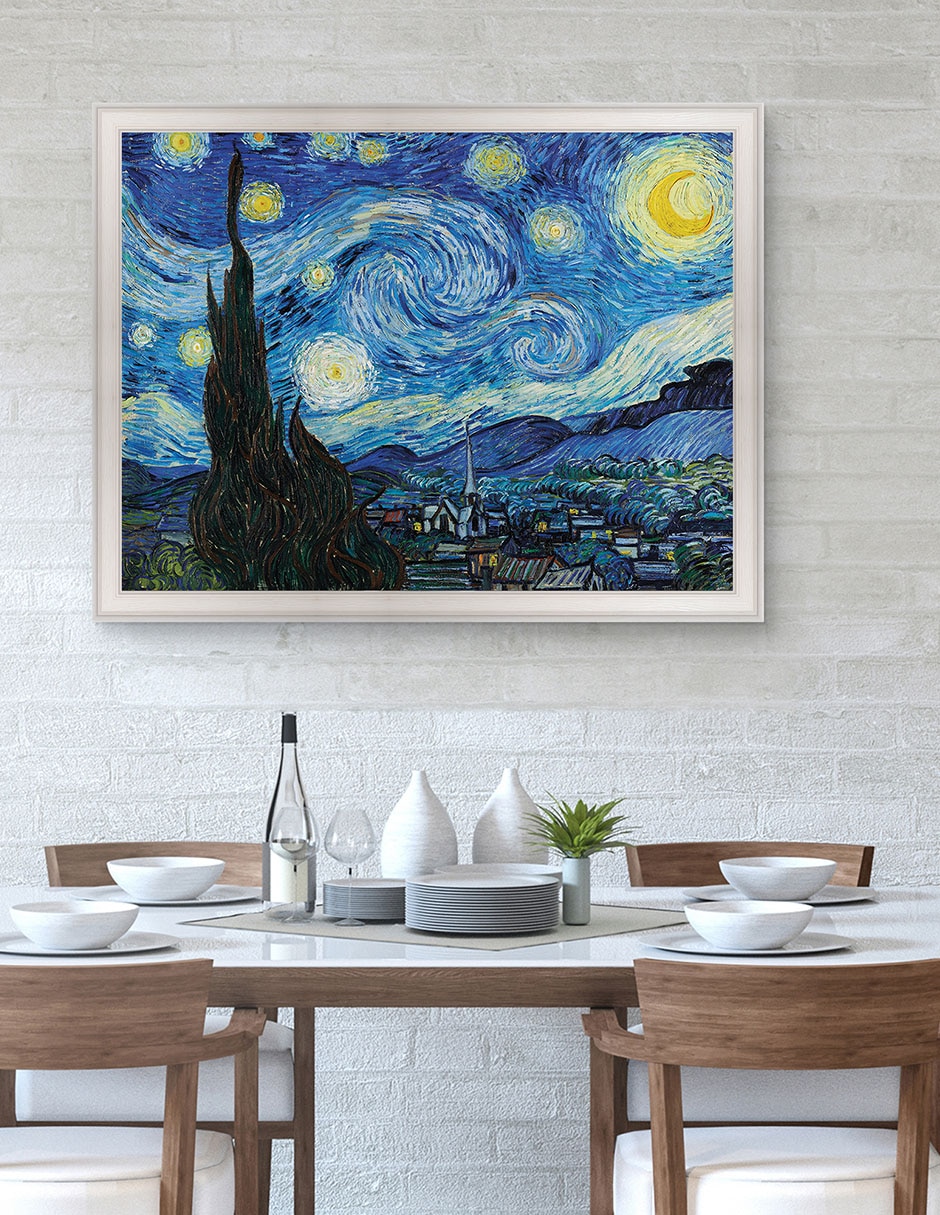 Cuadro decorativo La noche estrellada (1889 de Vincent Van Gogh técnica mixta 4