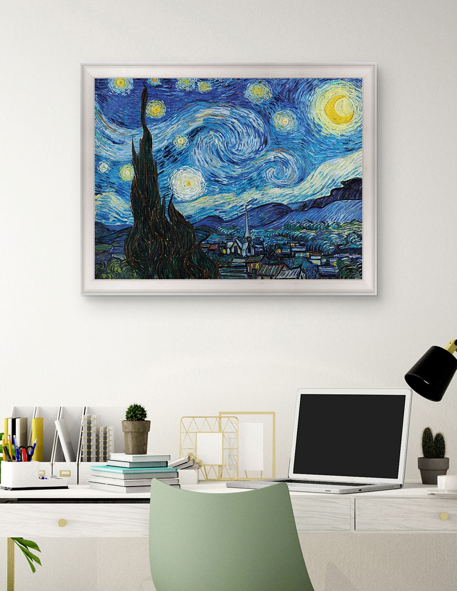 Cuadro decorativo La noche estrellada (1889 de Vincent Van Gogh técnica mixta 3