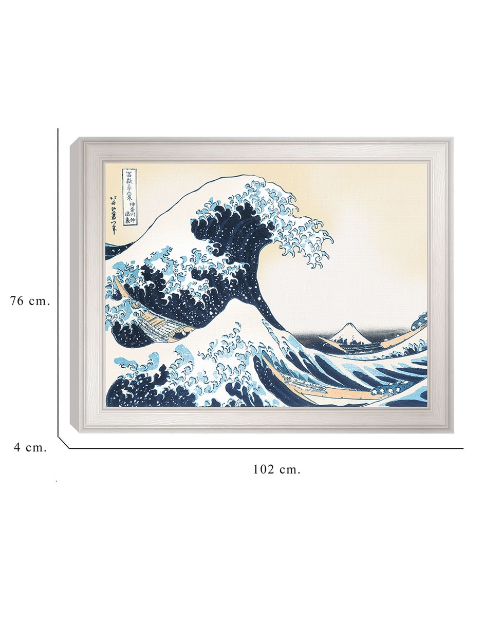 Cuadro decorativo Hokusai – La gran ola de Portfolio Arts Group técnica mixta 6