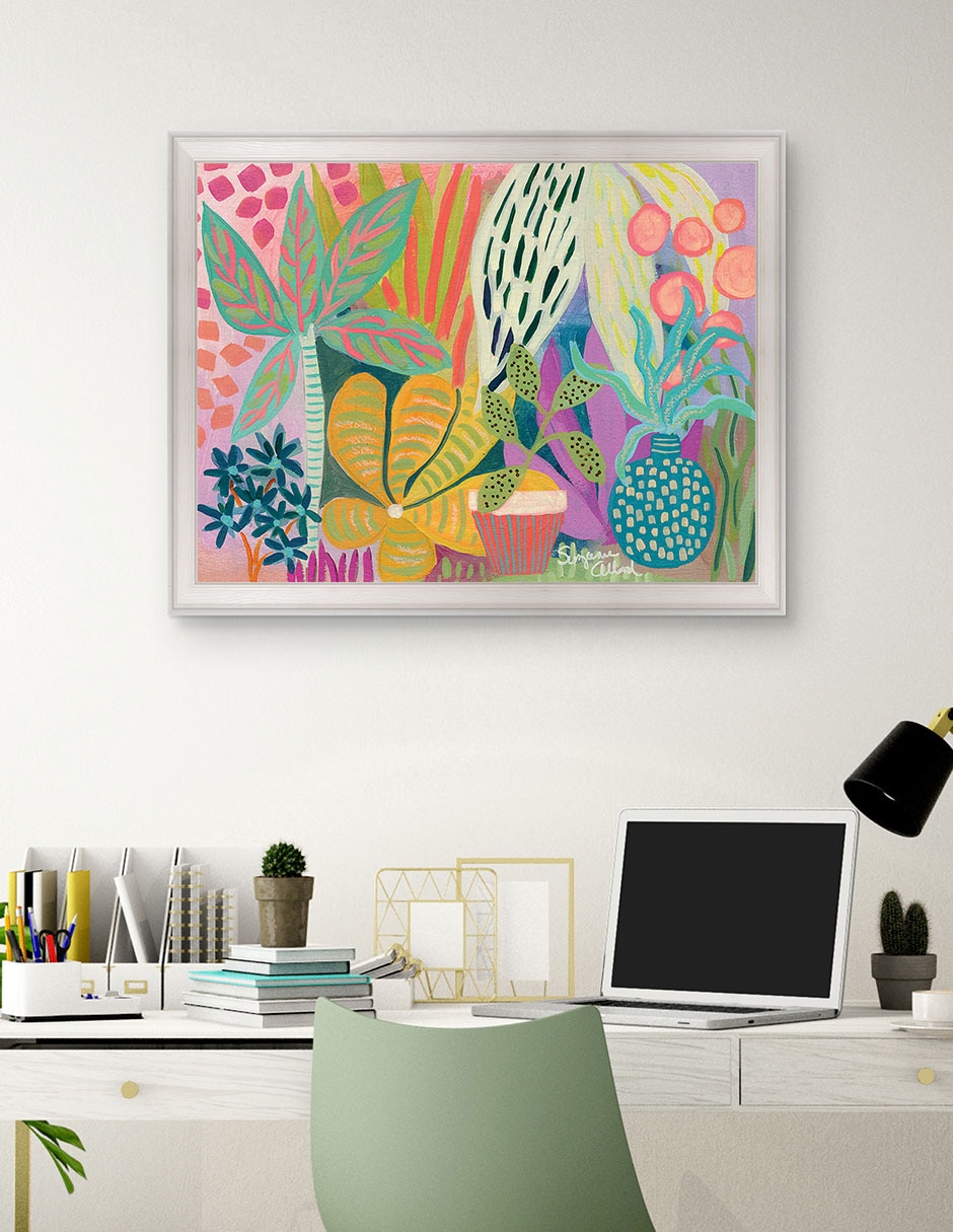 Cuadro decorativo Paraíso de palmeras de Suzanne Allard técnica mixta 3