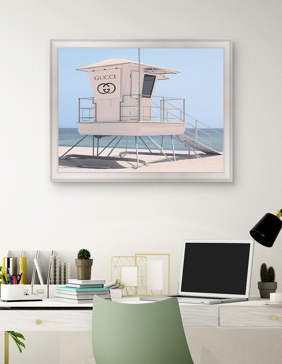 Cuadro decorativo Torre de salvavidas lujosa de Willow Brook Fine Art técnica mixta 3
