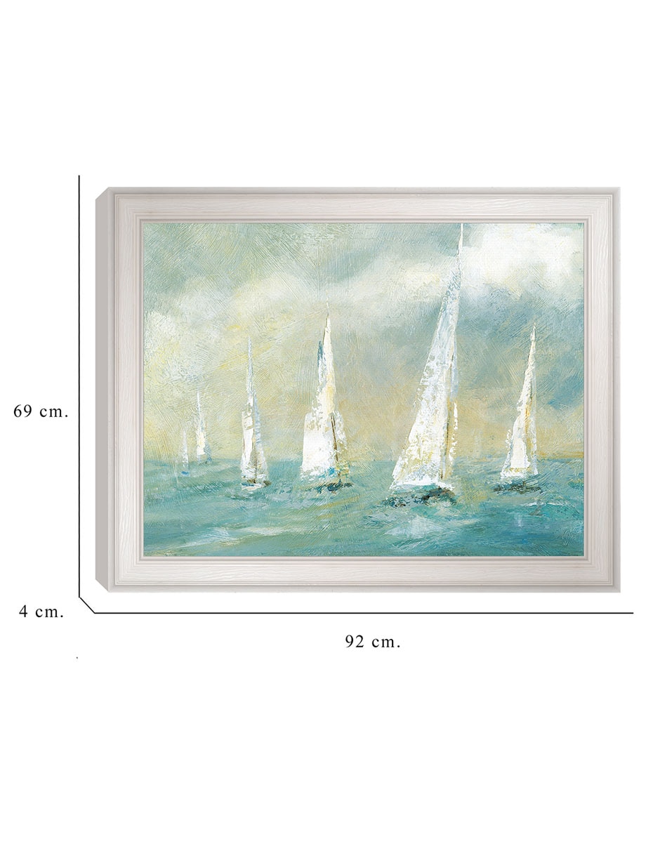 Cuadro decorativo Brisa marina de Carol Robinson técnica mixta 6