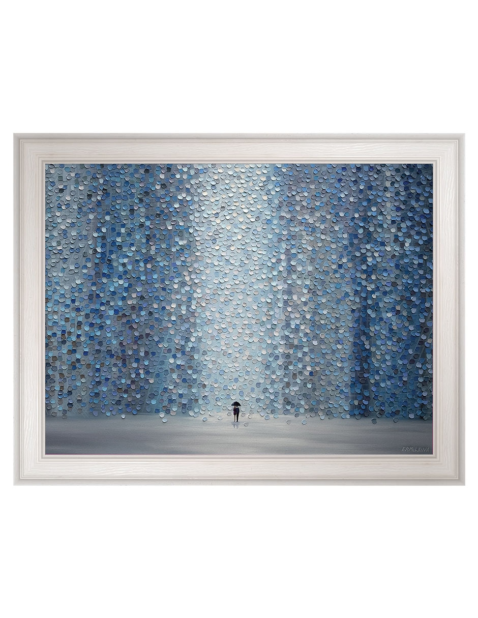 Cuadro decorativo Lluvia azul de Ekaterina Ermilkina técnica mixta