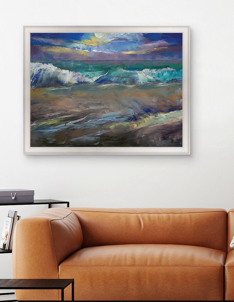 Cuadro decorativo Ondas a la luz de la luna de Michael Creese técnica mixta 4
