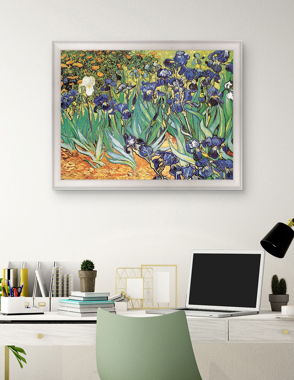 Cuadro decorativo Van Gogh – Jardín de iris de Portfolio Arts Group técnica mixta 3