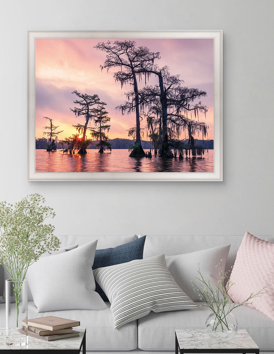 Cuadro decorativo Amanecer sobre el lago Palourde de Andy Crawford técnica mixta 2