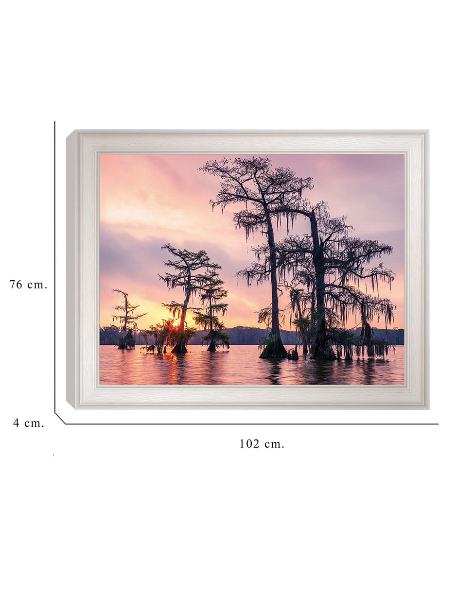 Cuadro decorativo Amanecer sobre el lago Palourde de Andy Crawford técnica mixta 6