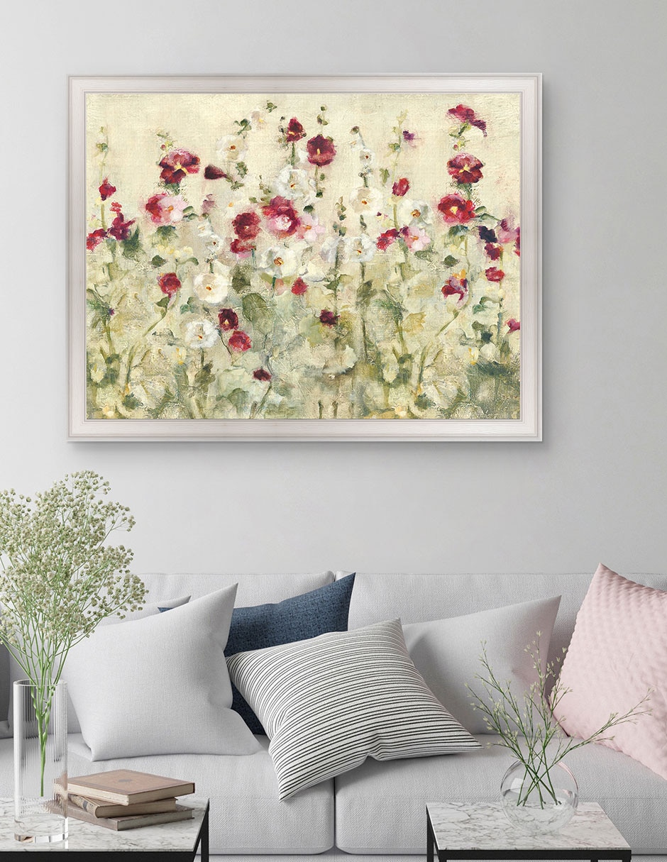 Cuadro decorativo Fila de malvas frías de Cheri Blum técnica mixta 2
