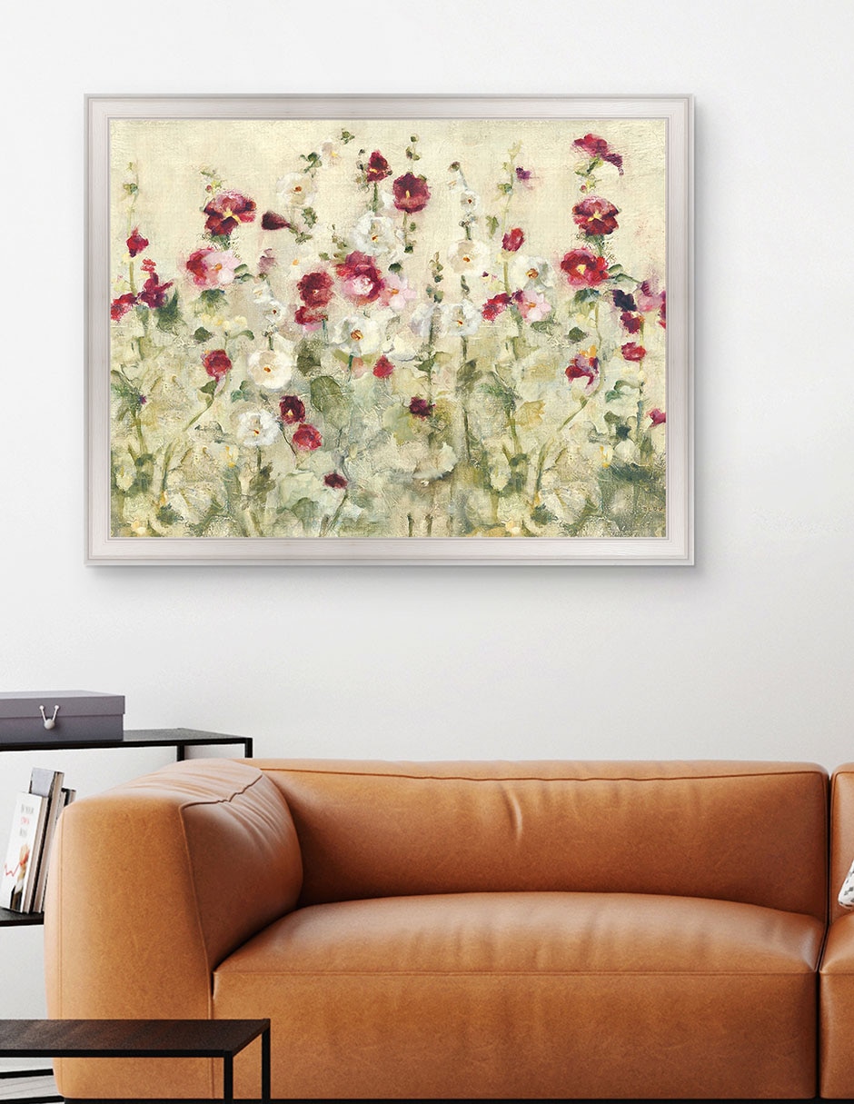 Cuadro decorativo Fila de malvas frías de Cheri Blum técnica mixta 4
