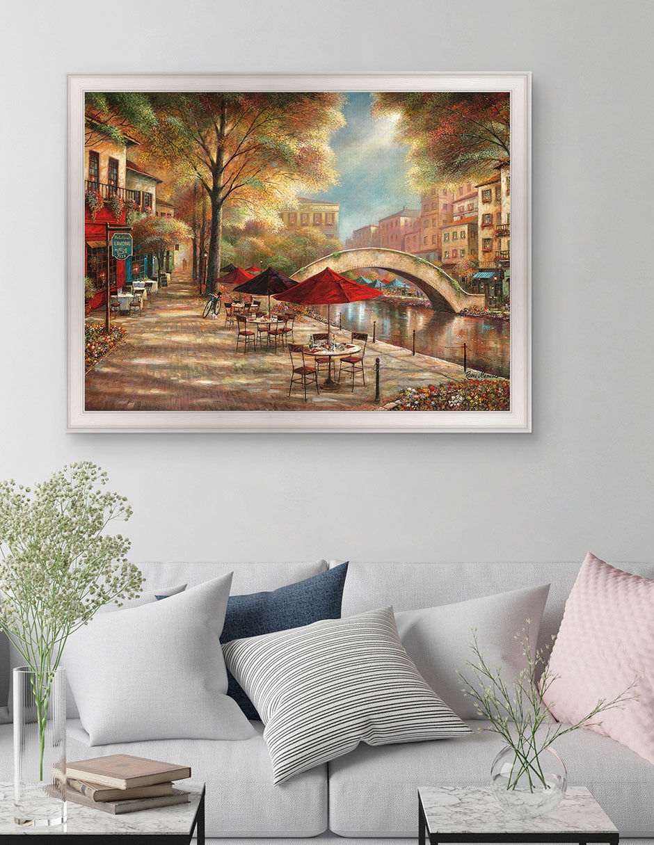 Cuadro decorativo Encanto del paseo del río de Ruane Manning técnica mixta 2