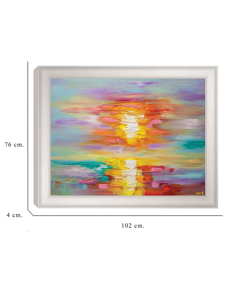 Cuadro decorativo Amanecer abstracto de Osnat Tzadok técnica mixta 2