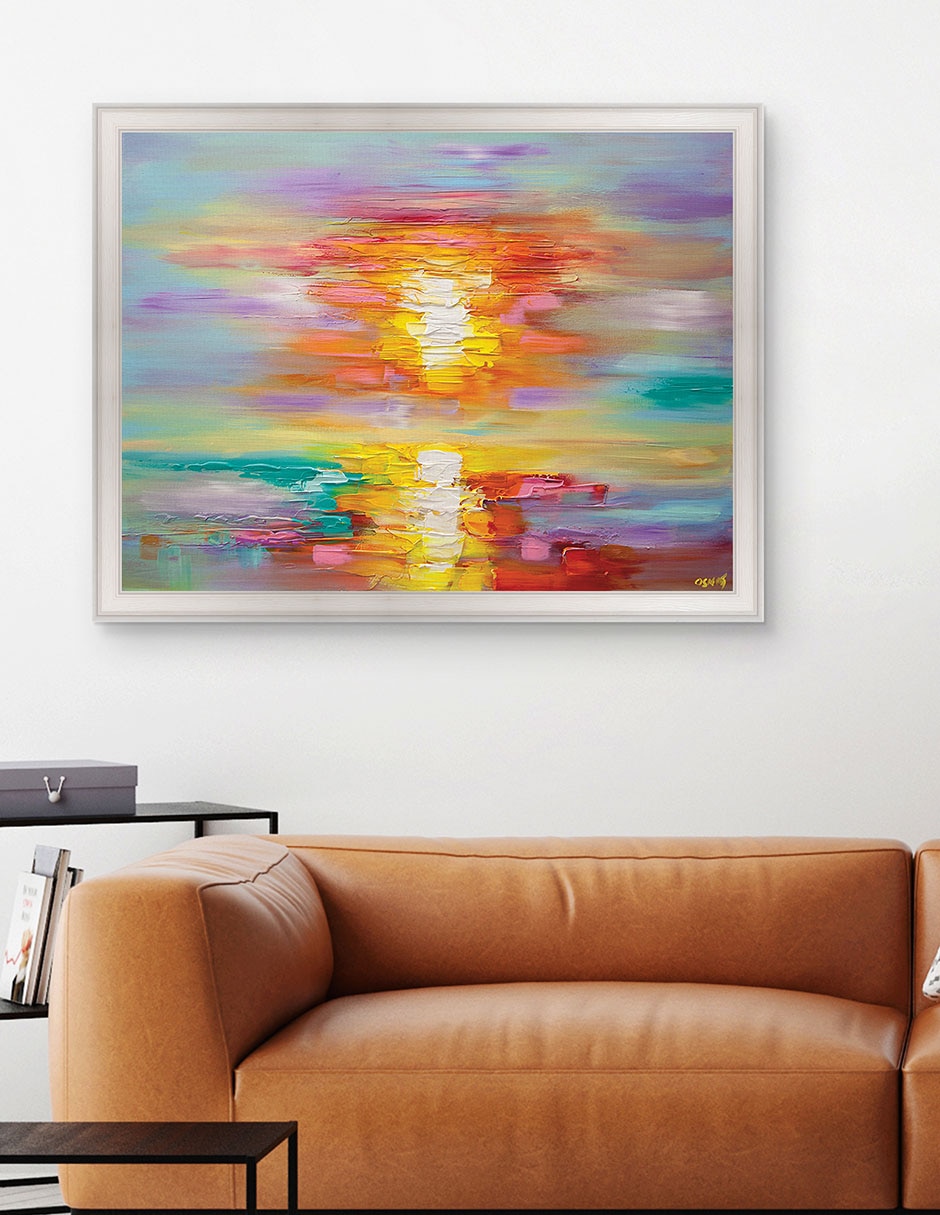 Cuadro decorativo Amanecer abstracto de Osnat Tzadok técnica mixta 5