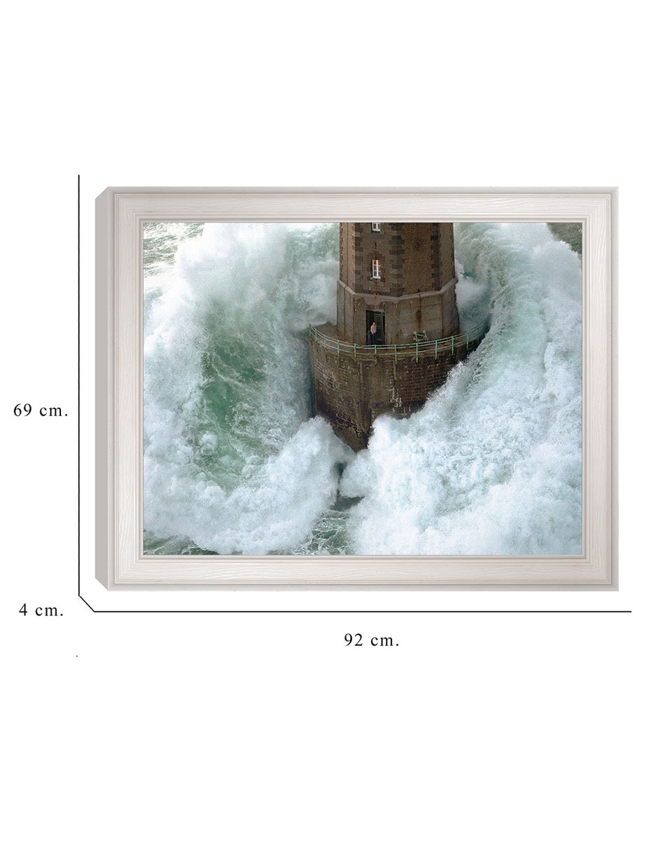 Cuadro decorativo Faros en la tormenta – La Jument de Jean Guichard técnica mixta 6