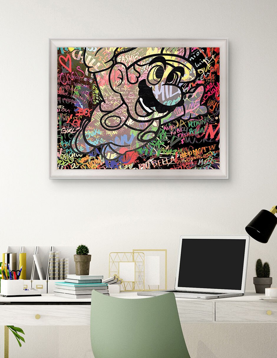 Cuadro decorativo Graffiti de Mario caricatura de The Pop Art Factory técnica mixta 3