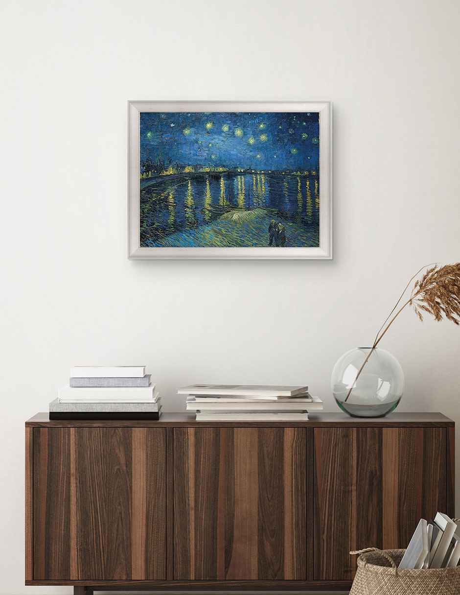 Cuadro decorativo Noche estrellada sobre el Ródano (1888) de Vincent van Gogh técnica mixta 3