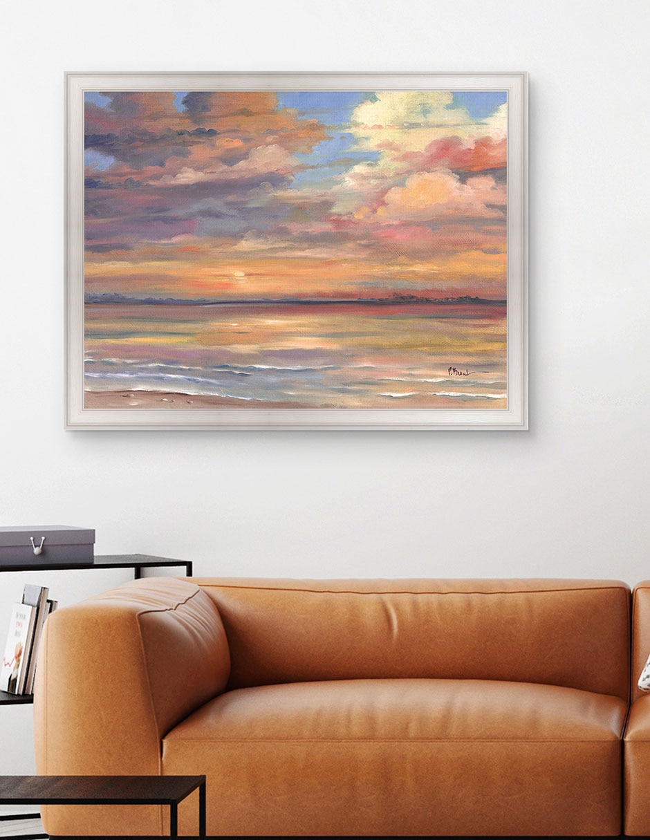 Cuadro decorativo Atardecer en Isla Coral de Paul Brent técnica mixta 4