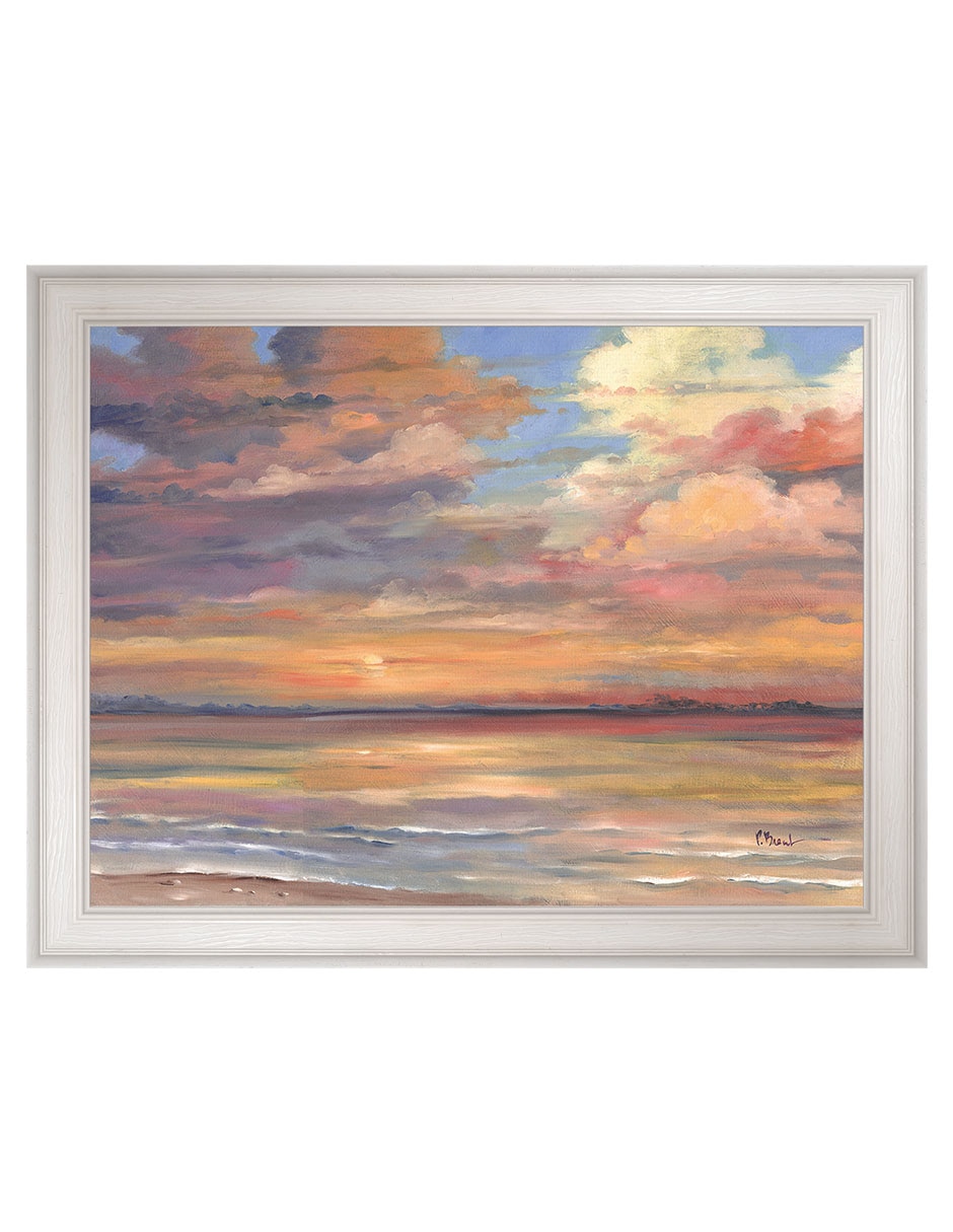 Cuadro decorativo Atardecer en Isla Coral de Paul Brent técnica mixta