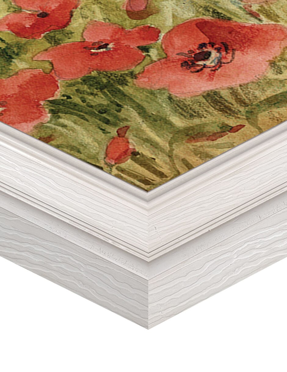 Cuadro decorativo Paisaje toscano de amapolas de Susan Winget técnica mixta 6
