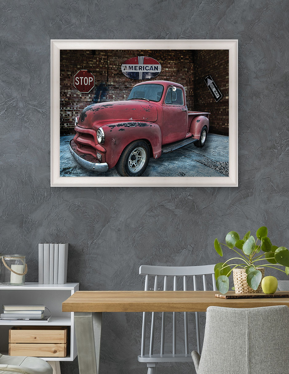 Cuadro decorativo Camioneta Chevrolet 1954 de Lori Hutchison técnica mixta 5