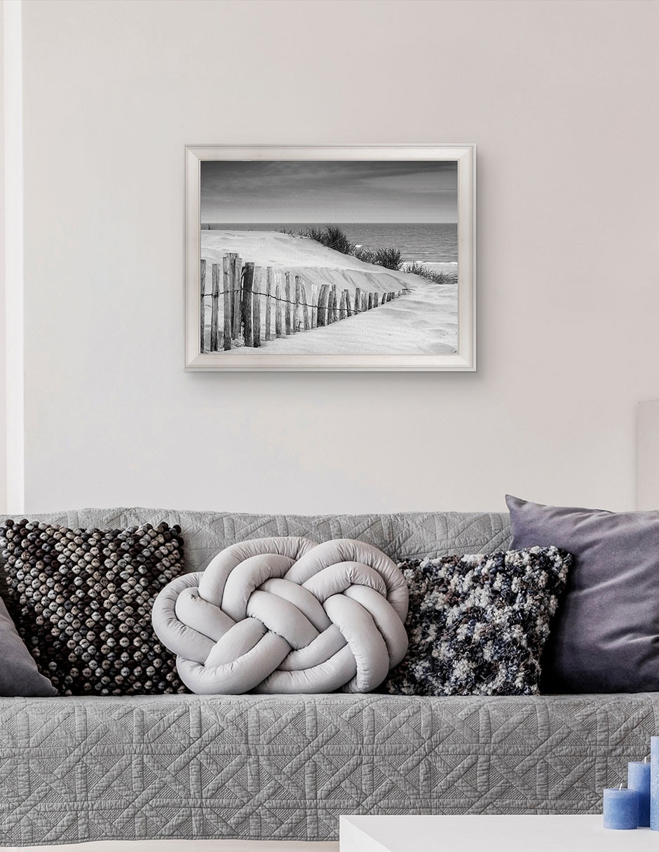 Cuadro decorativo Dunas en blanco y negro suave de DP Gallery técnica mixta 2