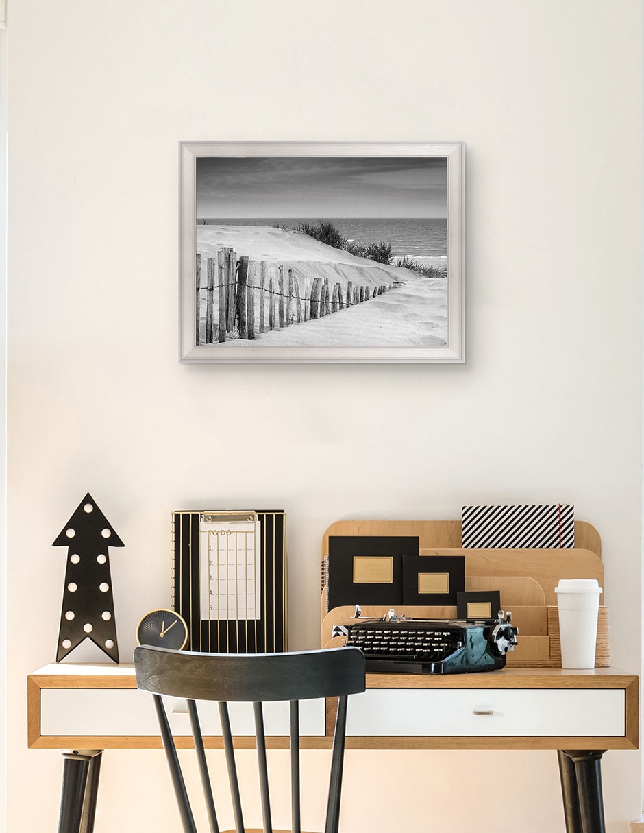 Cuadro decorativo Dunas en blanco y negro suave de DP Gallery técnica mixta 4