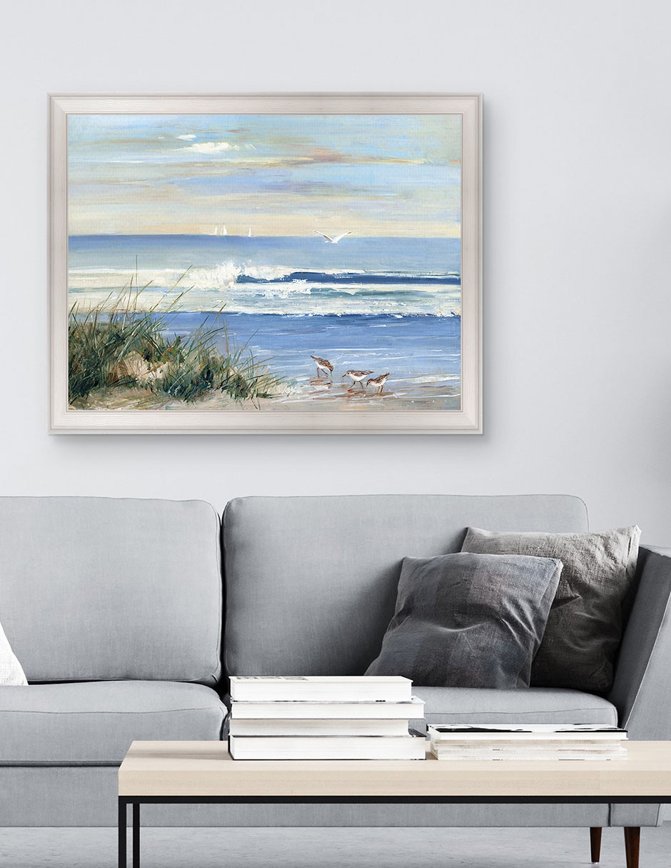 Cuadro decorativo Recolectores de playa de Sally Swatland técnica mixta 2