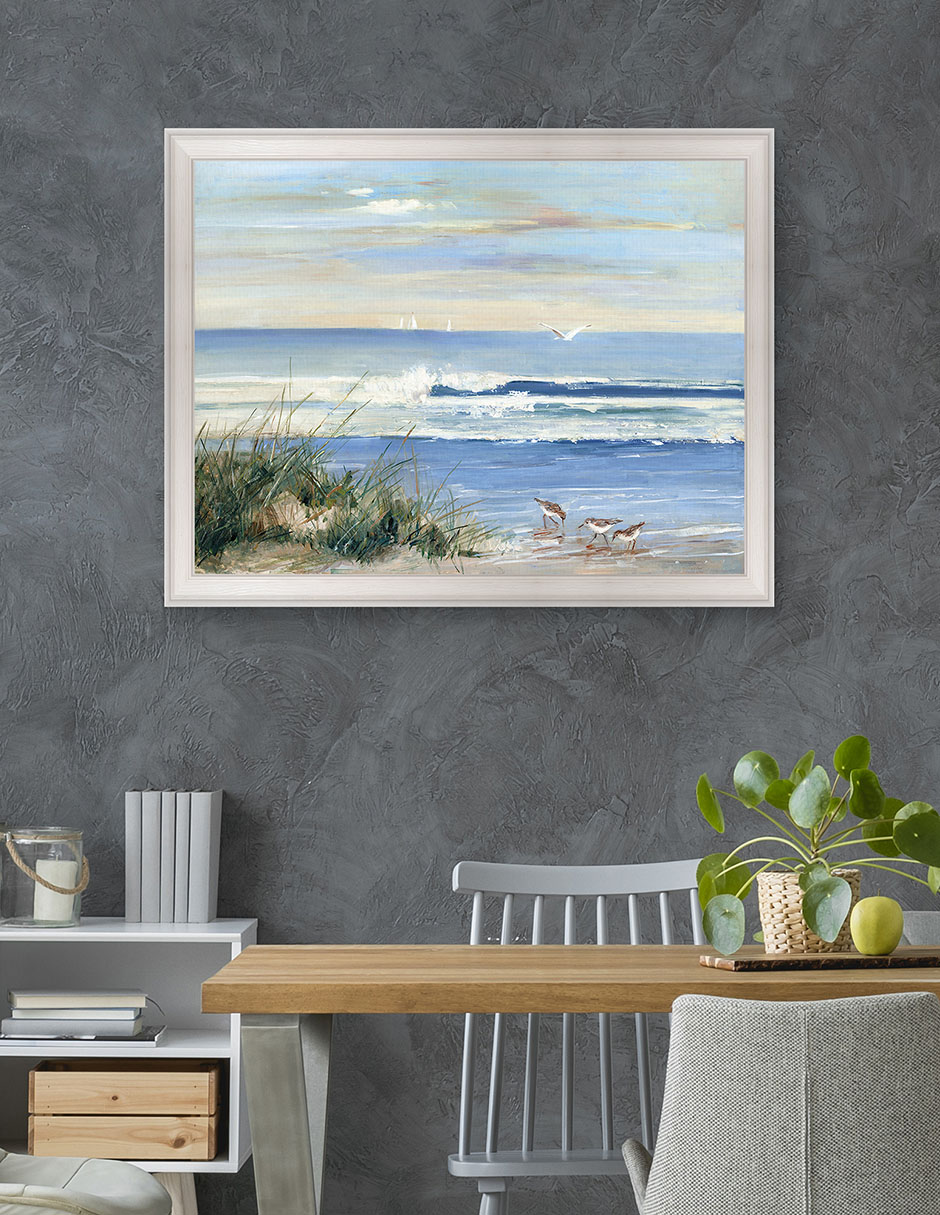 Cuadro decorativo Recolectores de playa de Sally Swatland técnica mixta 4