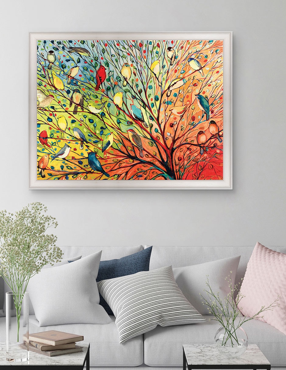 Cuadro decorativo 27 aves de Jennifer Lommers técnica mixta 3