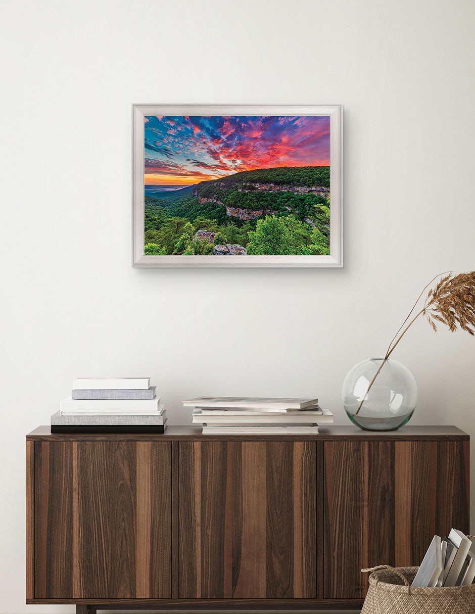 Cuadro decorativo Amanecer en Cloudland Canyon de Andy Crawford técnica mixta 3