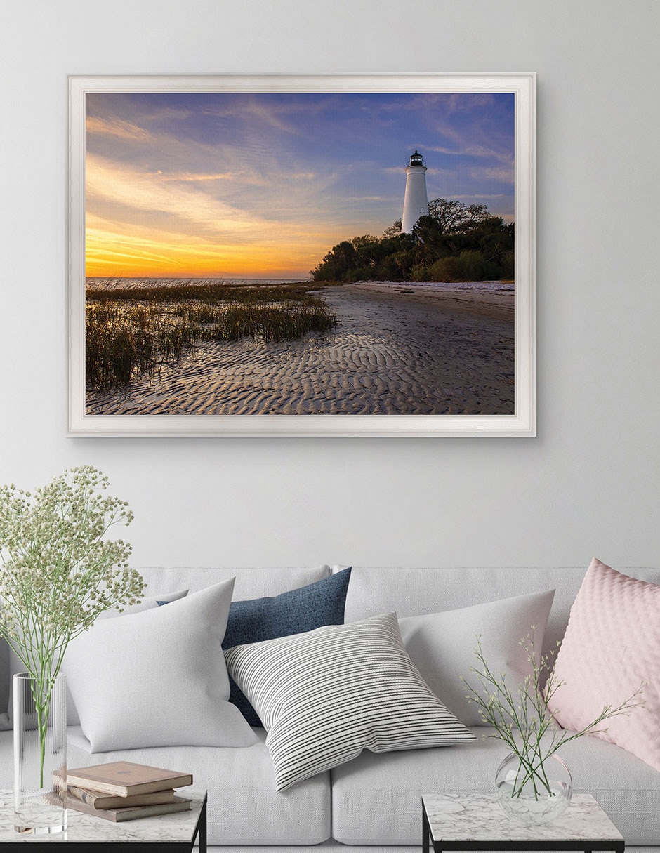 Cuadro decorativo Atardecer en el faro St Marks de Andy Crawford técnica mixta 3