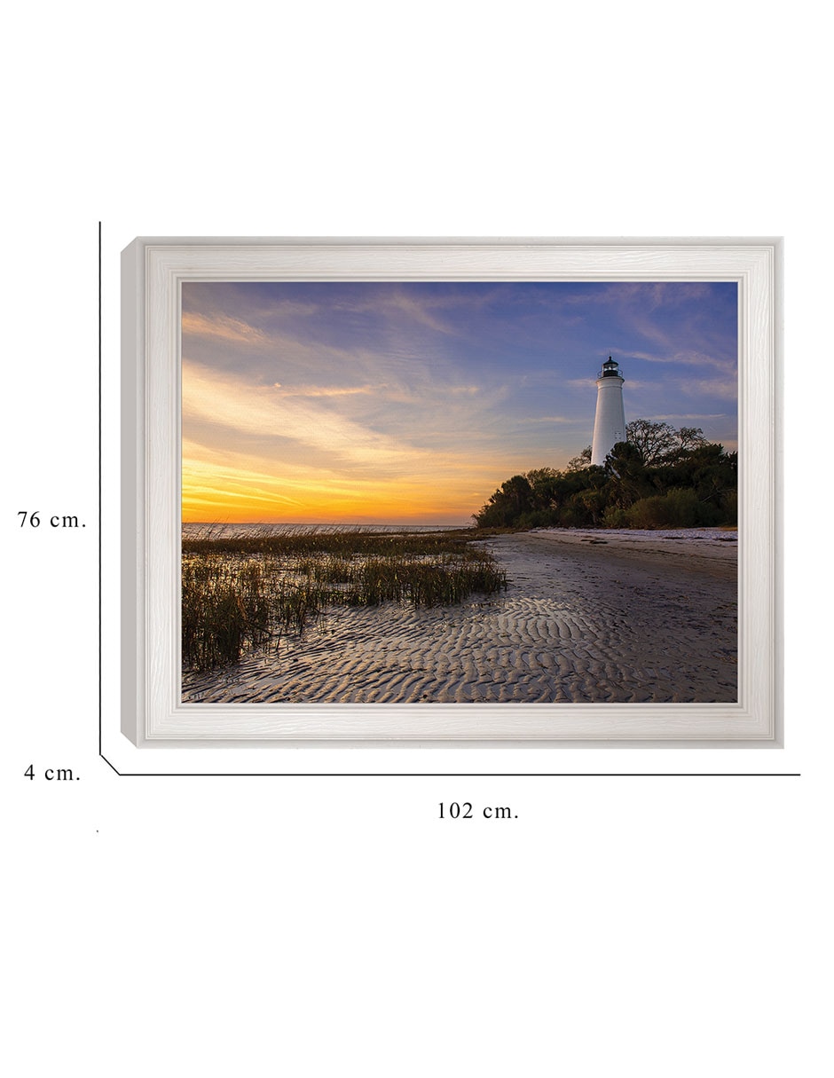 Cuadro decorativo Atardecer en el faro St Marks de Andy Crawford técnica mixta 2