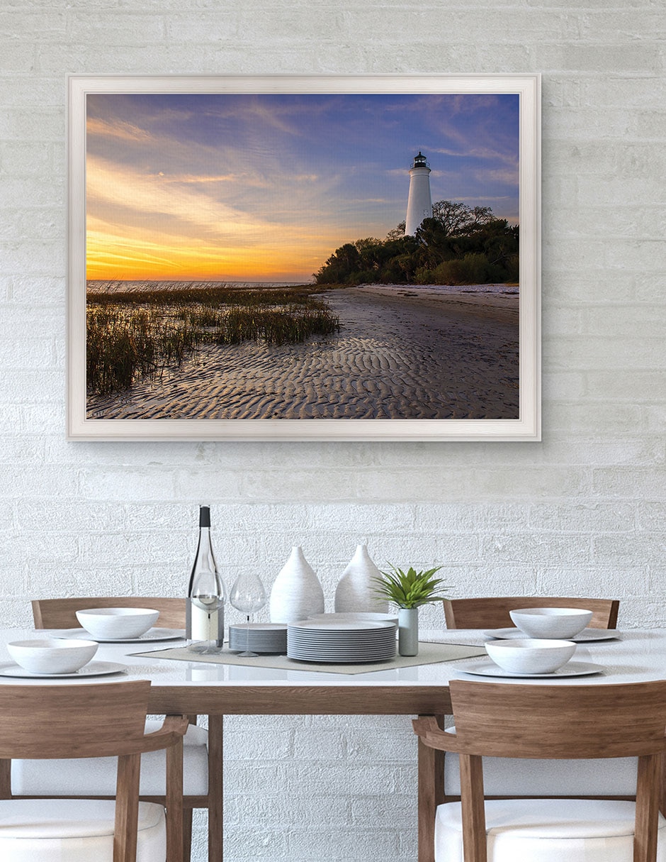 Cuadro decorativo Atardecer en el faro St Marks de Andy Crawford técnica mixta 4