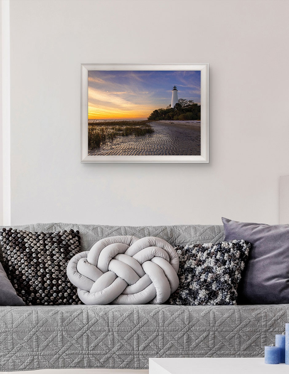 Cuadro decorativo Atardecer en el faro St Marks de Andy Crawford técnica mixta 2
