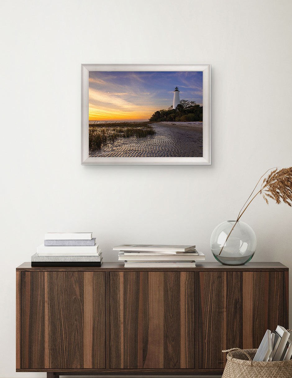 Cuadro decorativo Atardecer en el faro St Marks de Andy Crawford técnica mixta 3