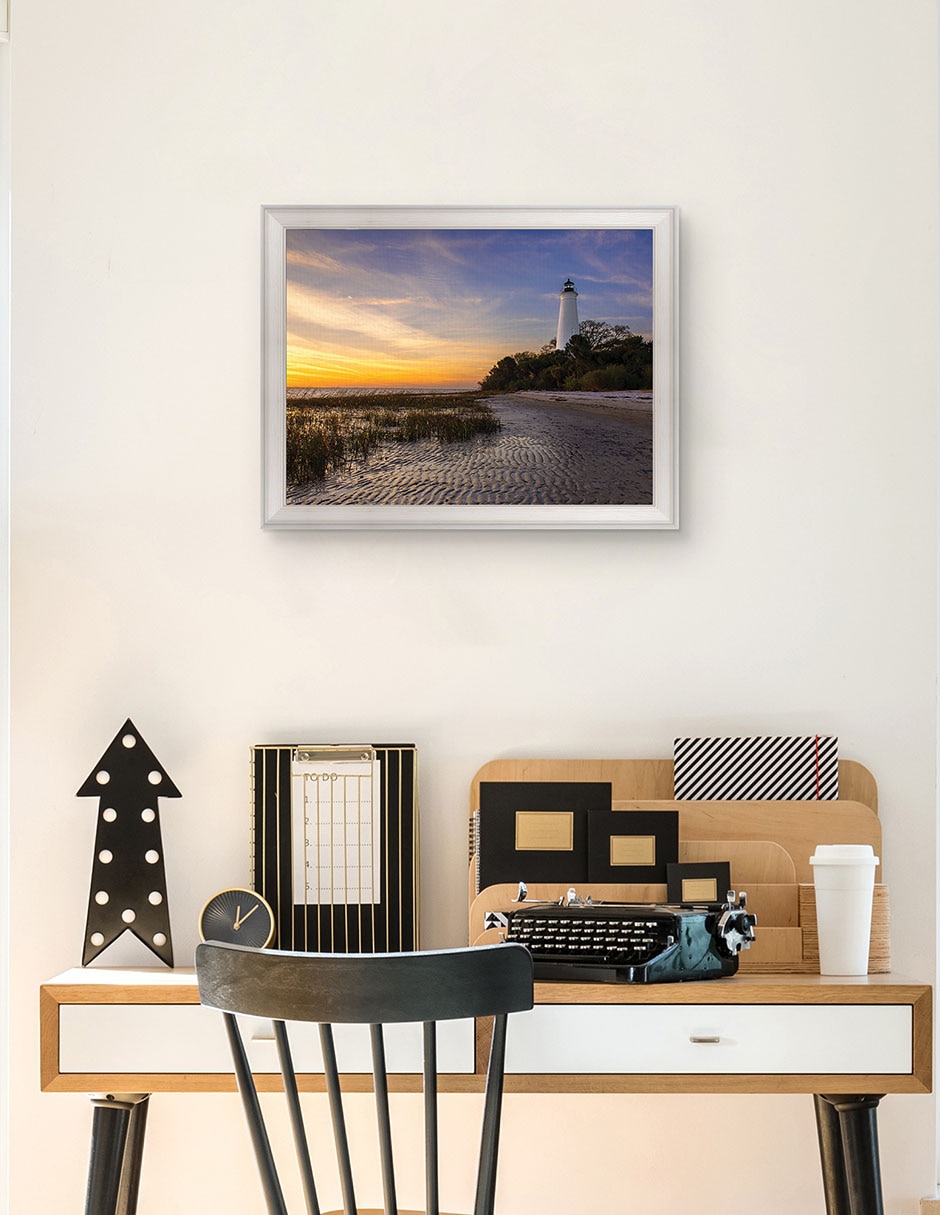 Cuadro decorativo Atardecer en el faro St Marks de Andy Crawford técnica mixta 4
