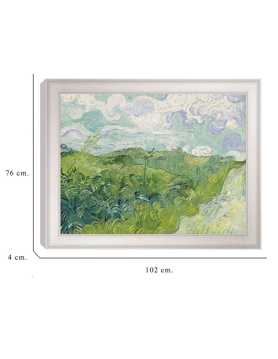 Cuadro decorativo Campos de trigo verde, Auvers (1890) de Vincent van Gogh técnica mixta 2