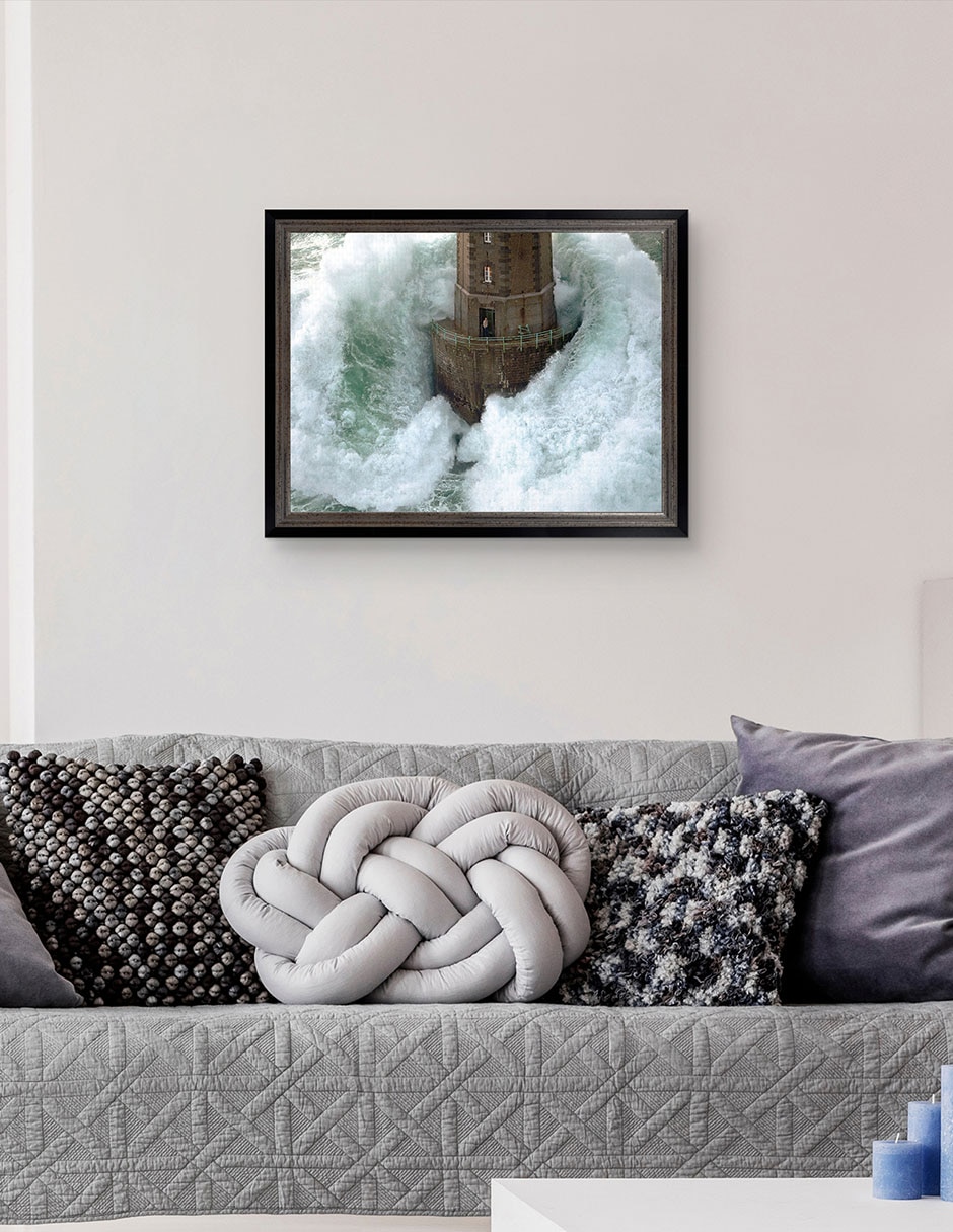 Cuadro decorativo Faros en la tormenta – La Jument de Jean Guichard técnica mixta 3