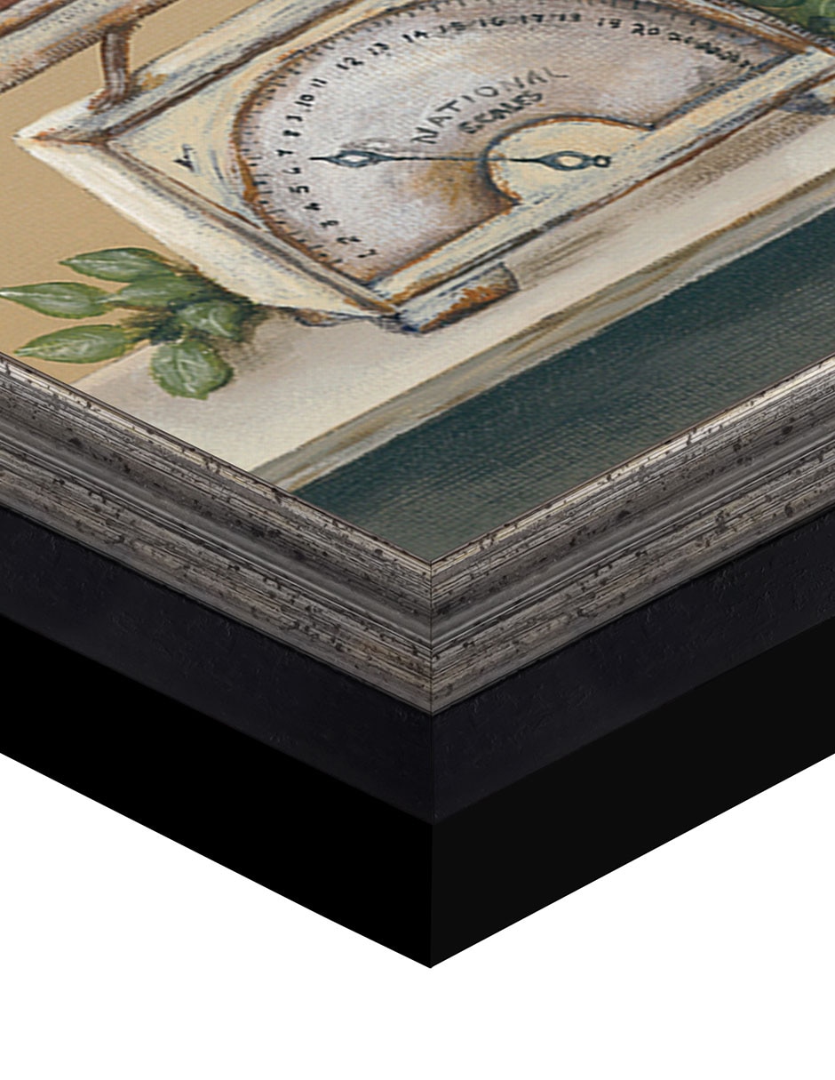 Cuadro decorativo Cocina de granja con jardín de Pam Britton técnica mixta 5