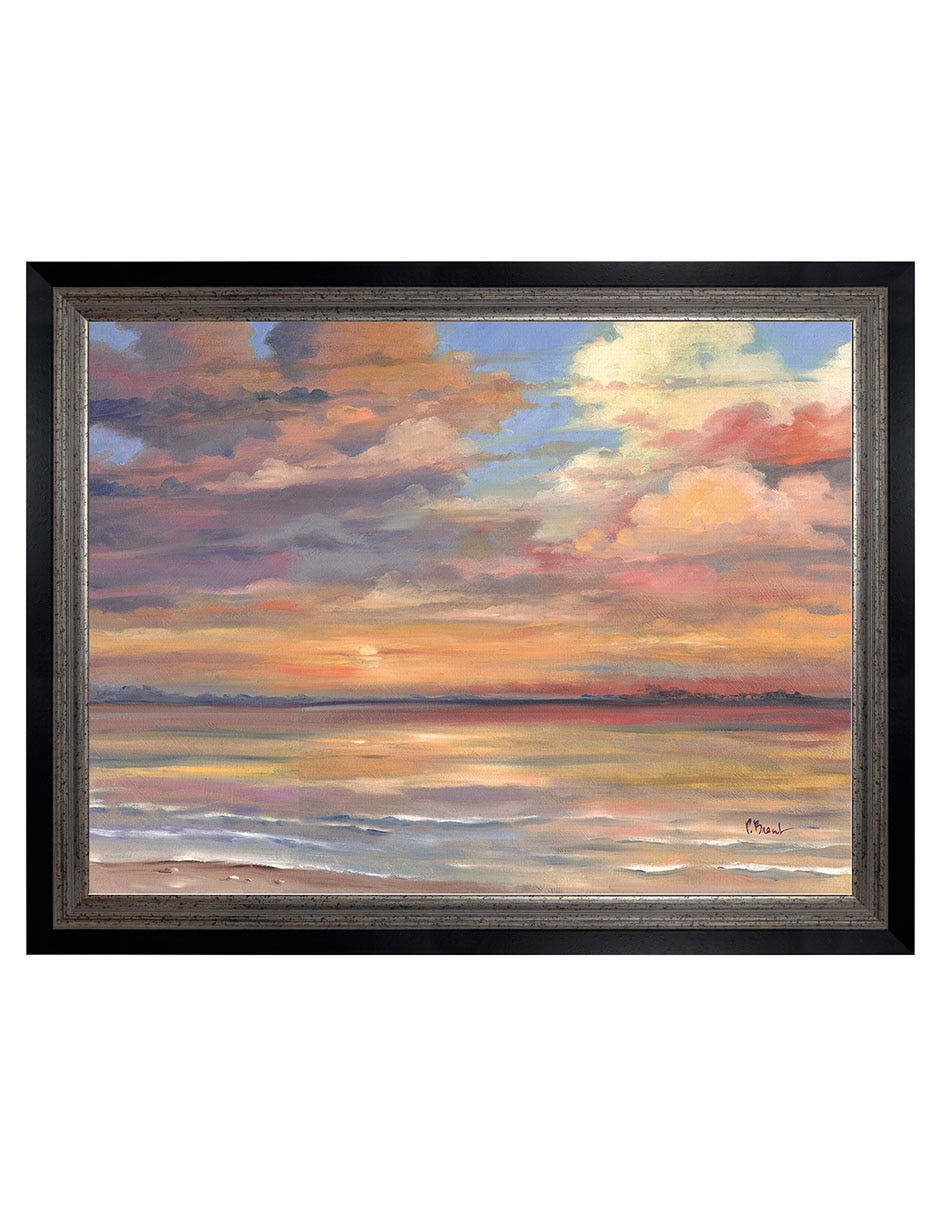 Cuadro decorativo Atardecer en Isla Coral de Paul Brent técnica mixta