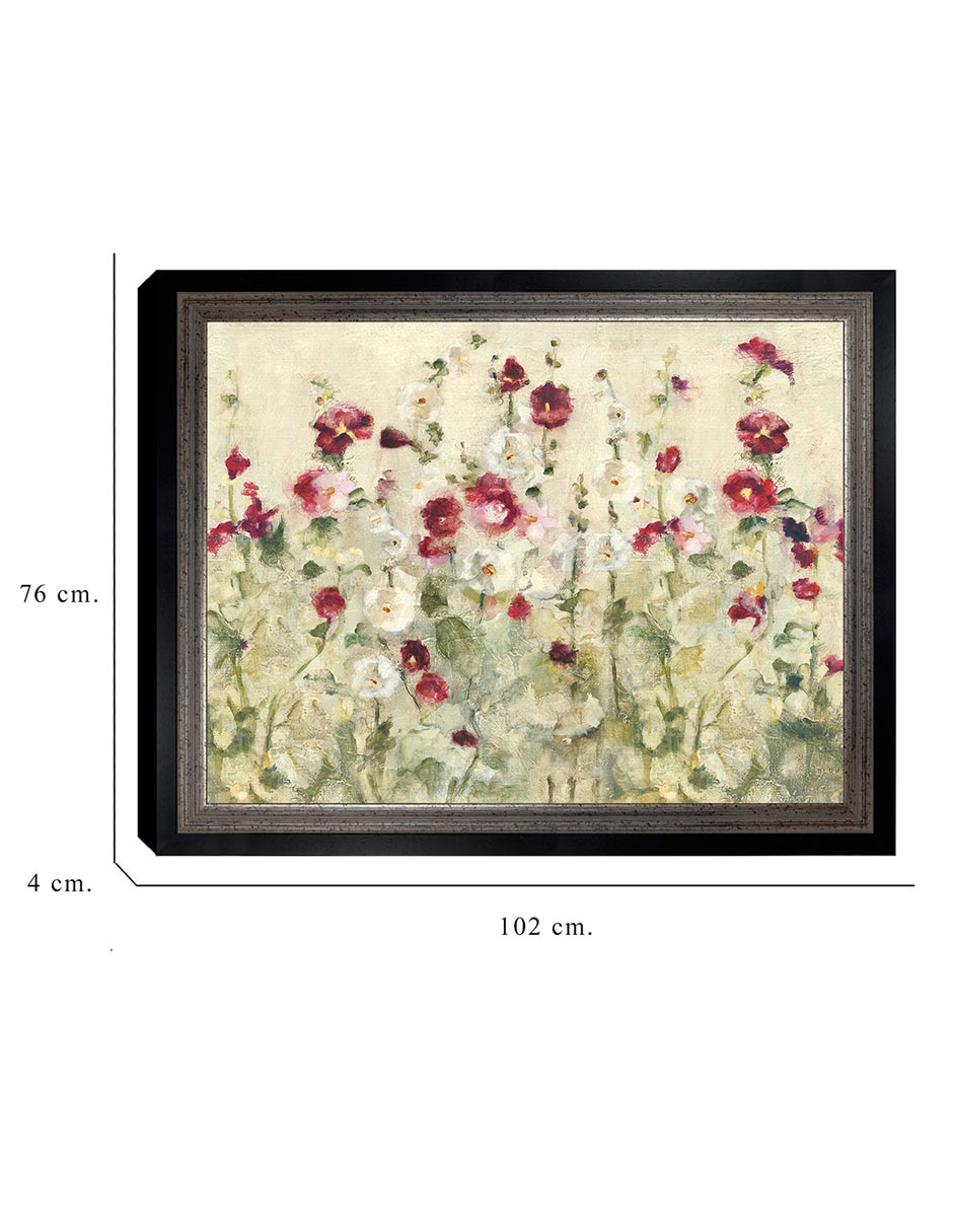 Cuadro decorativo Fila de malvas frías de Cheri Blum técnica mixta 6
