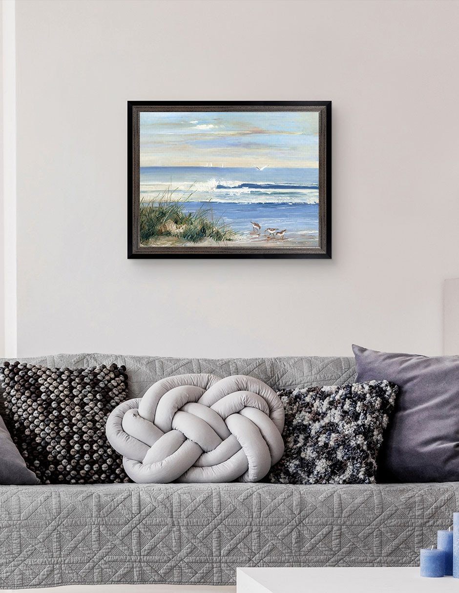 Cuadro decorativo Recolectores de playa de Sally Swatland técnica mixta 2