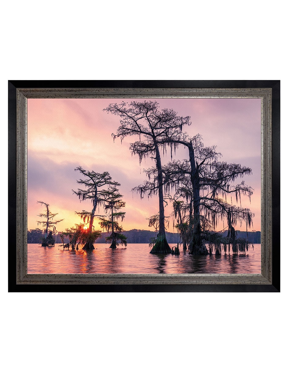 Cuadro decorativo Amanecer sobre el lago Palourde de Andy Crawford técnica mixta