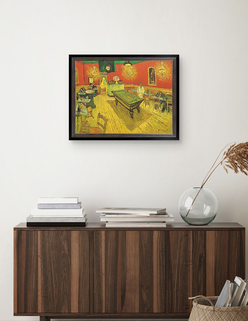 Cuadro decorativo Café nocturno con mesa de billar de Portfolio Arts Group técnica mixta 3