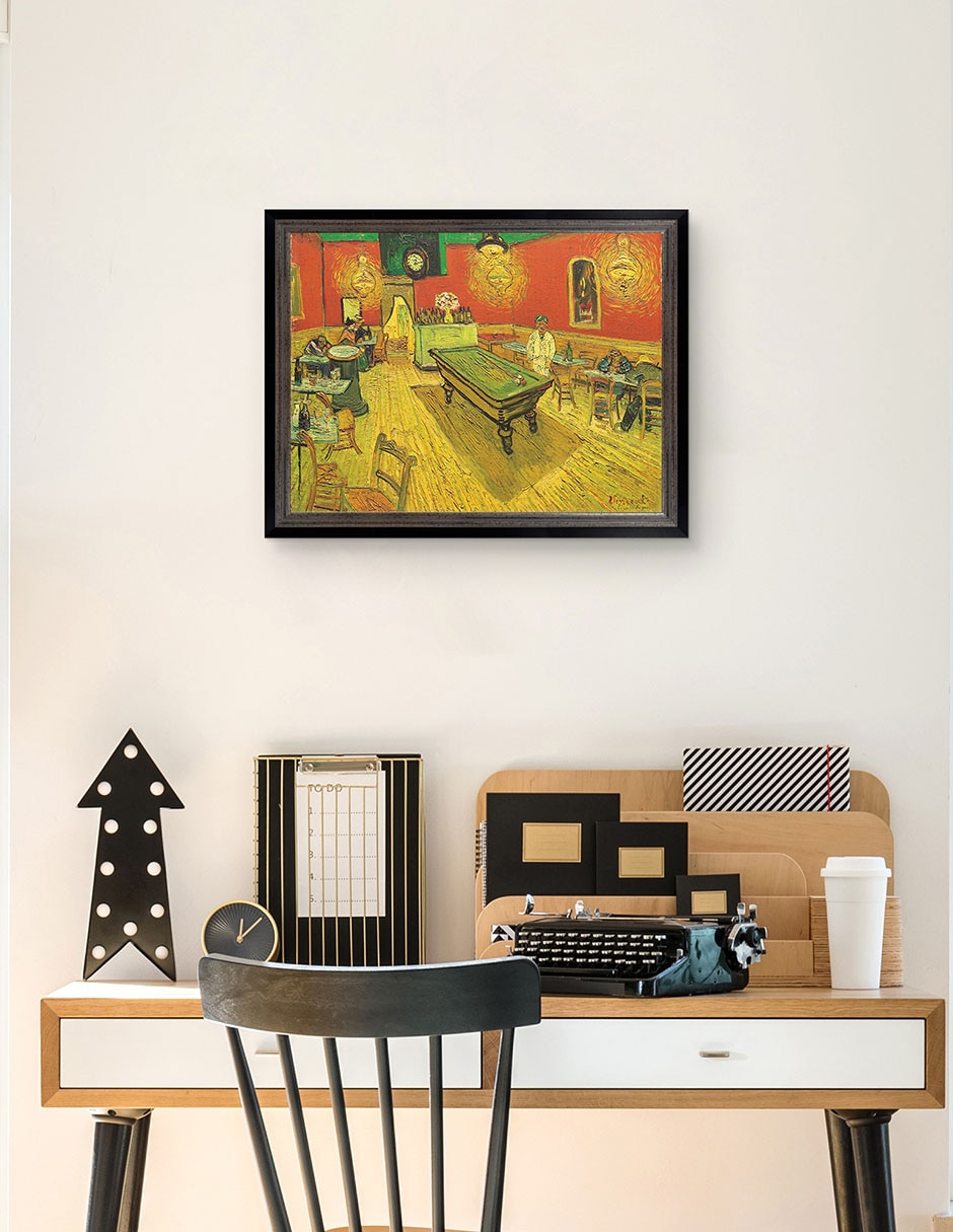 Cuadro decorativo Café nocturno con mesa de billar de Portfolio Arts Group técnica mixta 4
