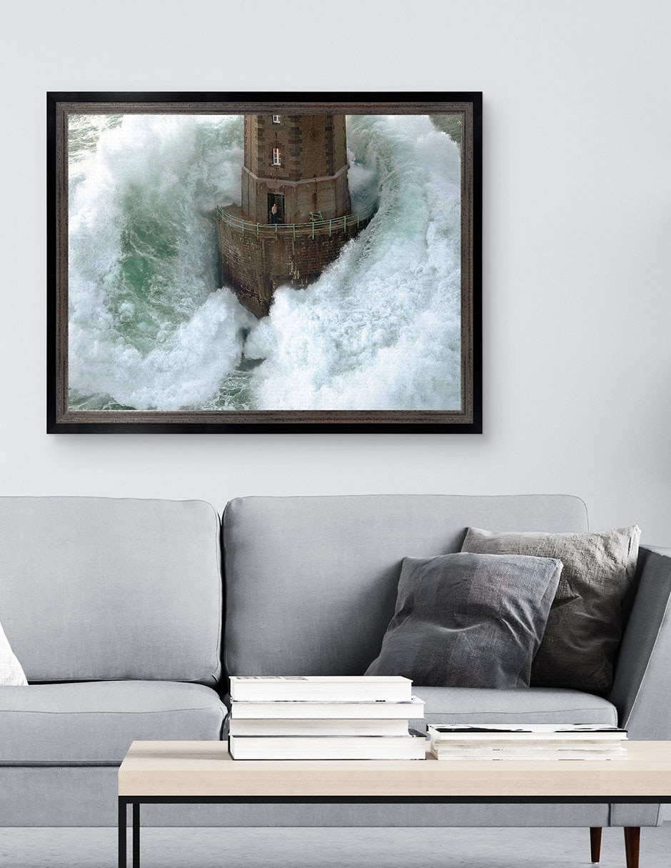 Cuadro decorativo Faros en la tormenta – La Jument de Jean Guichard técnica mixta 2